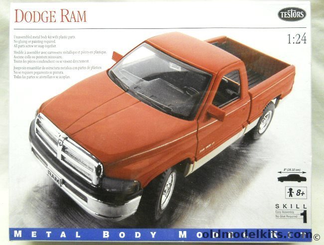 Testors 1/24 Dodge Ram 1500 Pickup Truck With Metal Body, 177 plastic model kit